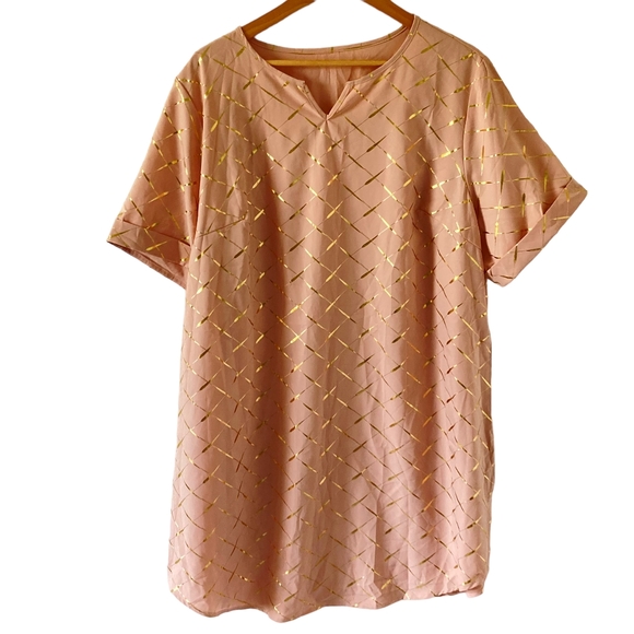 SHEIN Tops - Pre-loved Shein Curve Women's Baby Pink Tunic Dress with Detachable Size 2XL